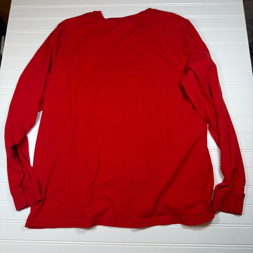 Nike Georgia Bulldogs Mens Large Red Long Sleeve T-Shirt UGA NCAA G Logo Cotton - Picture 2 of 5